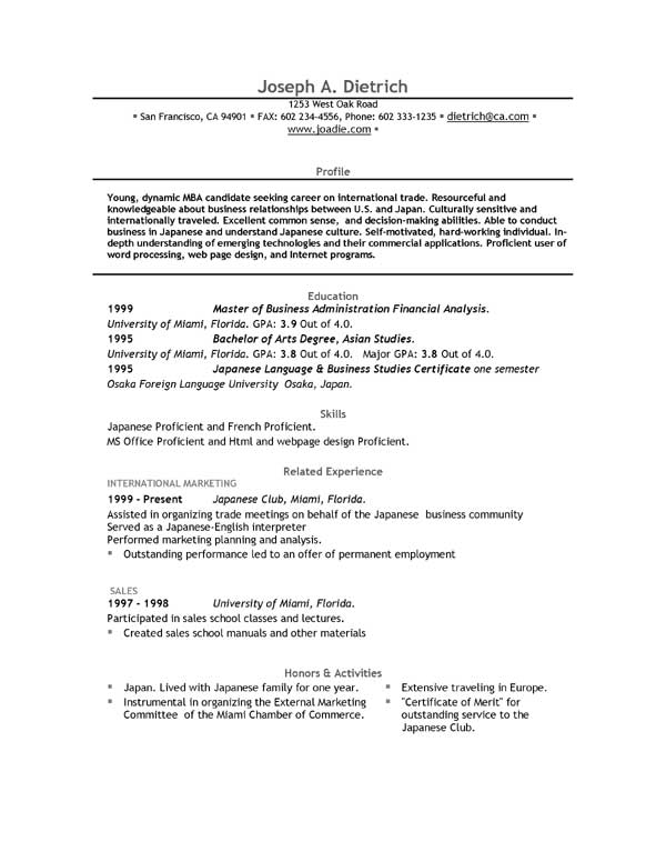 Free resume download word format