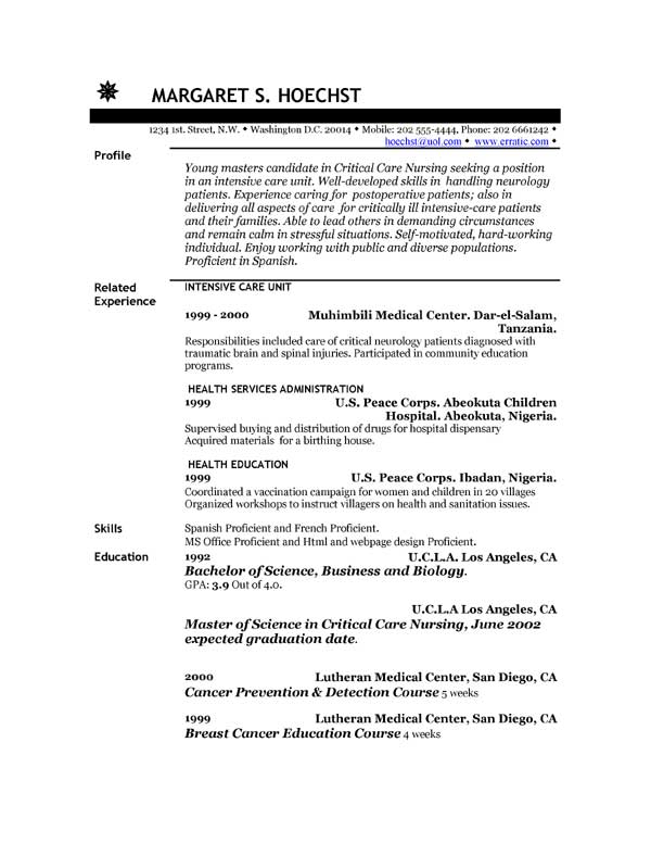 resume examples example of resume by easyjob the best