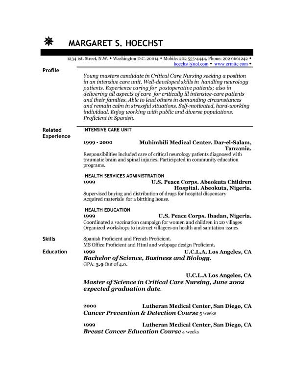 Resume Examples Example of Resume by EasyJob The Best Free Example