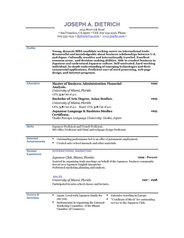 download resume templates