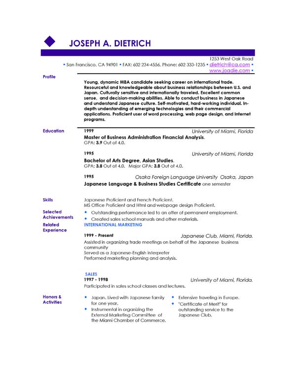 Free Resume Template Downloads EasyJob