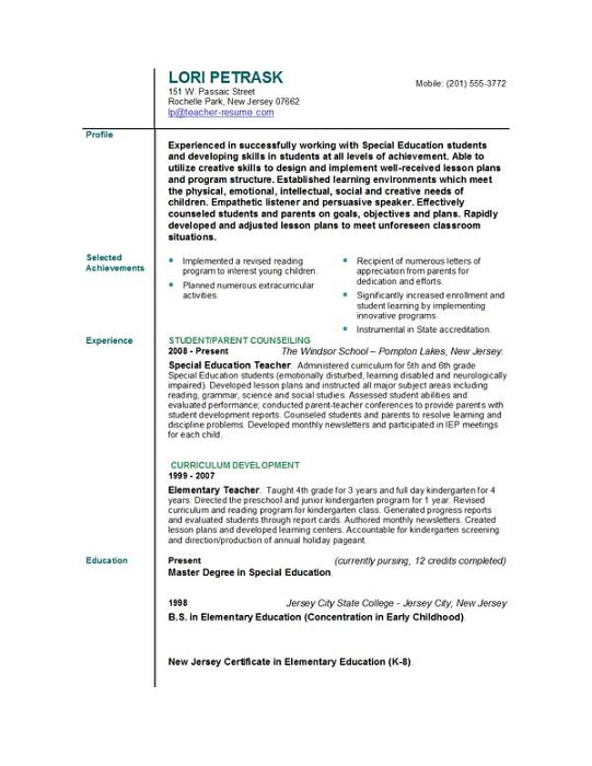 Images Tagged Teacher Resume Templates Easyjob